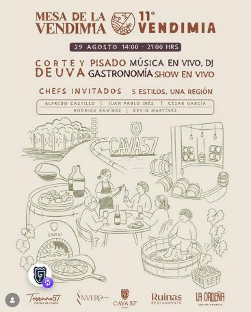 XI Vendimia Cava 57 en Querétaro con menú de cinco tiempos, cosecha, pisado de uva y música en vivo